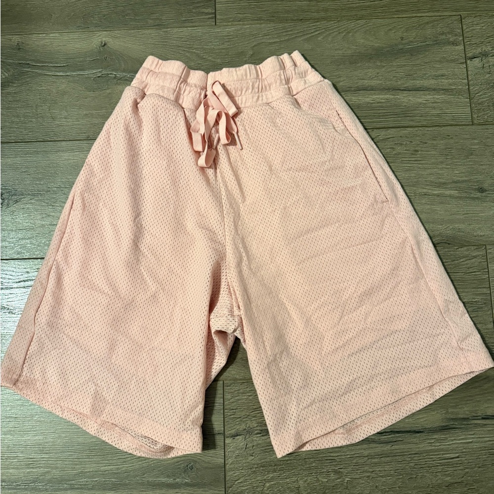 BuffBunny Collection Pink Bermuda Shorts with Elastic Waist
